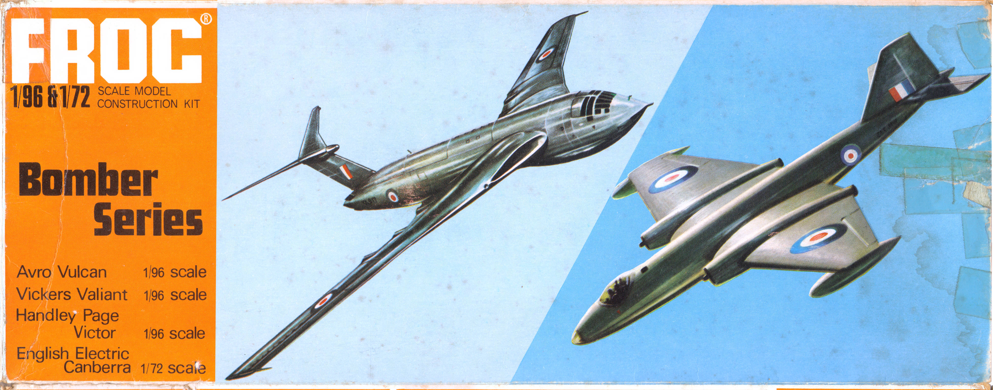 Низ коробки FROG F354 AVRO Vulcan, Tri-ang Pedigree (N.Z.) Ltd., 1969-70